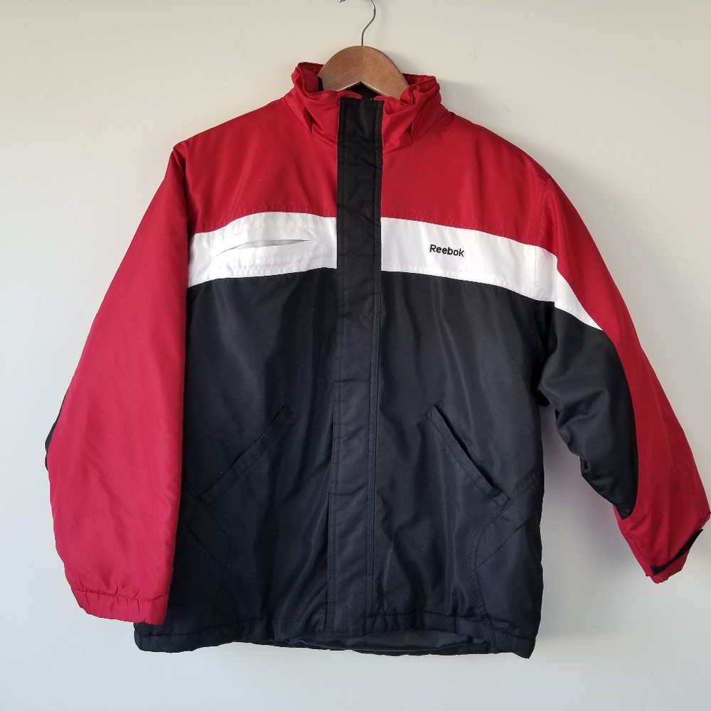 Reebok Red White Black Windbreaker L